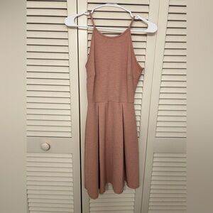 Sleeveless Pink Dress skater style